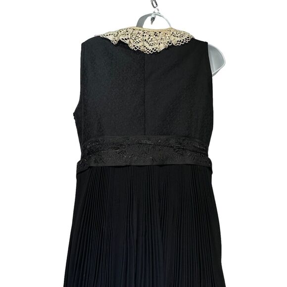Vintage bayerische staatsoper munchen black lace pleated victorian gothic dress - Picture 10 of 16